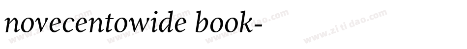 novecentowide book字体转换